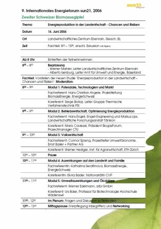 titelseite biomassegipfel 2006